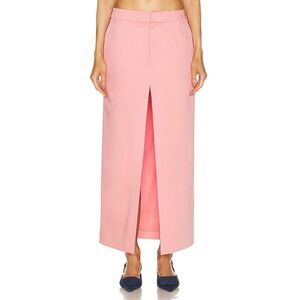 SIR. the label Giacomo Front Split Midi SKIRT Size US 2 Pink Pockets (4558)